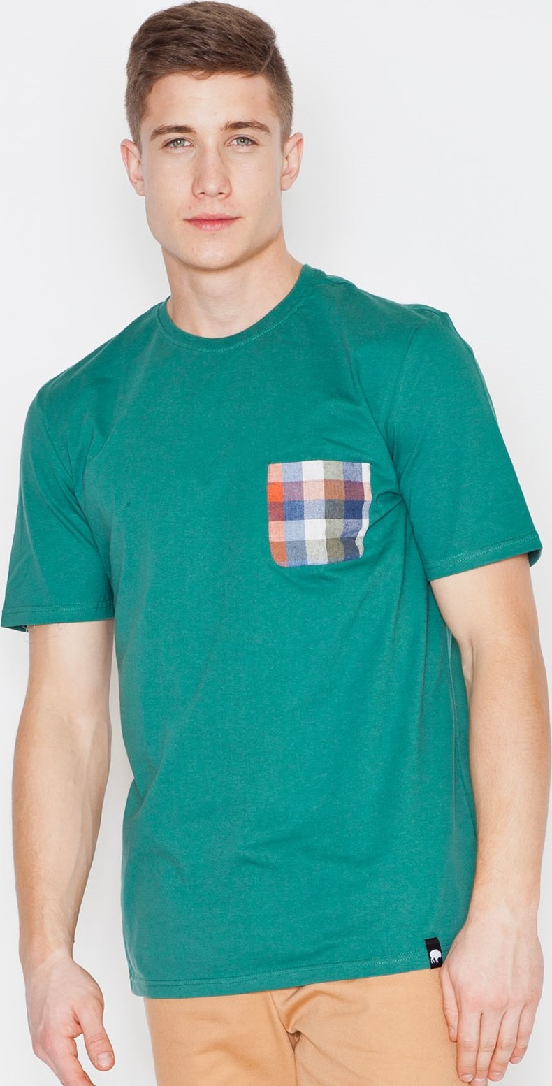 Zelené bavlnené tričko V002 Green Veľkosť: M