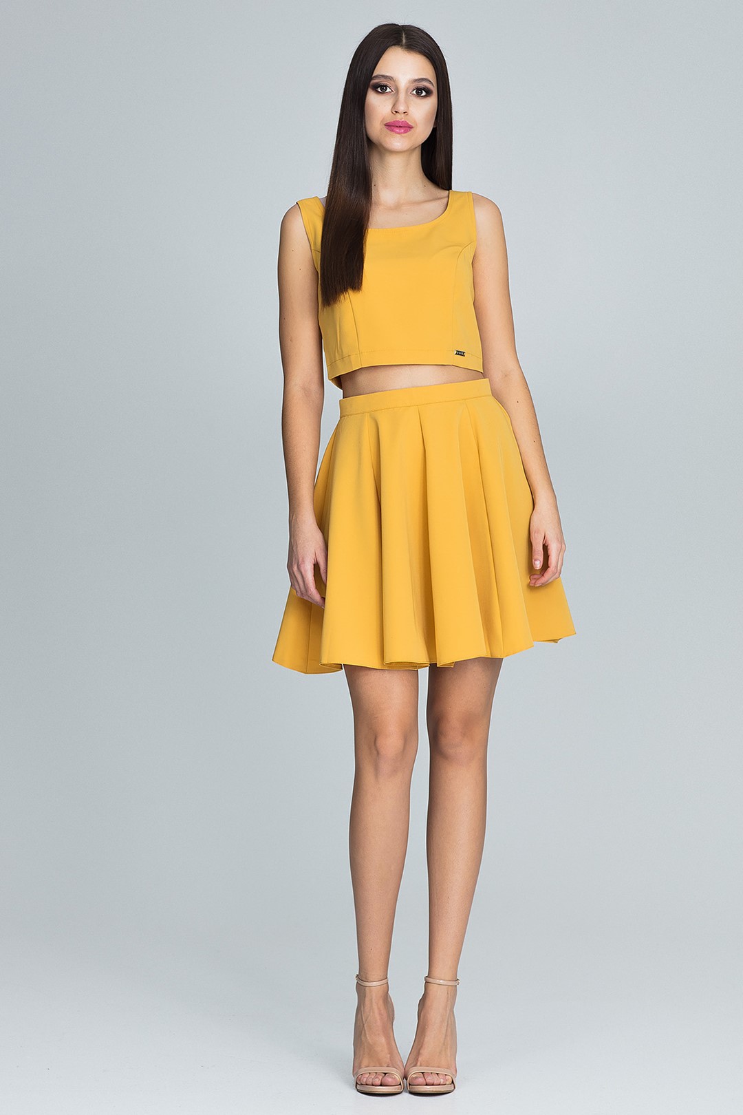 Set sukne + topu M572 Mustard Veľkosť: L