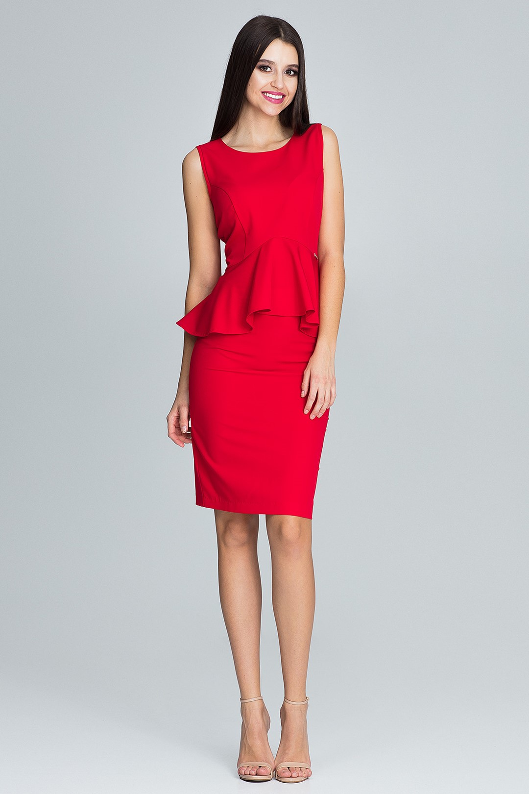 Elegantný set sukne a topu M605 Red Veľkosť: M