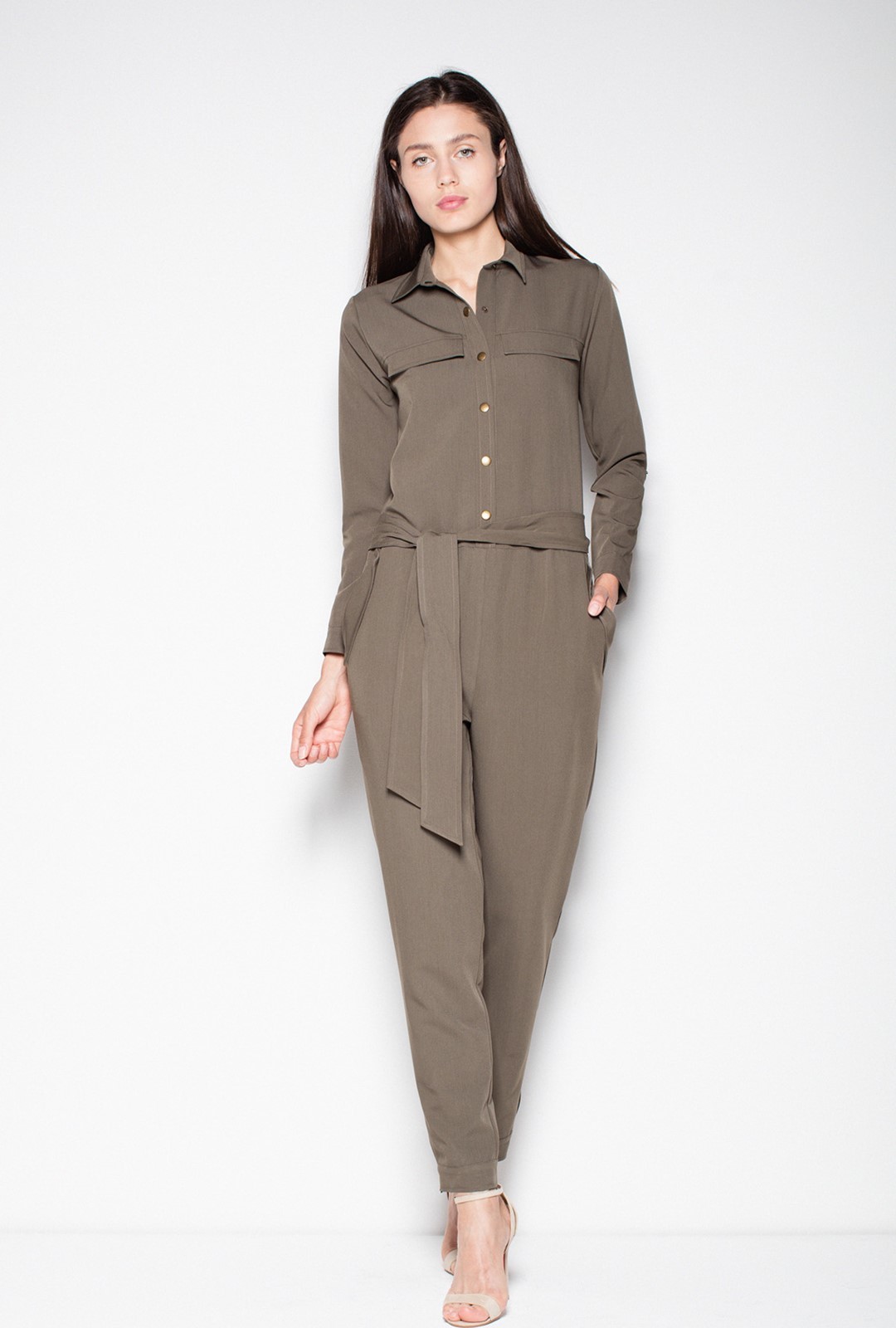 Overal s gombíkmi VT020 Olive green Veľkosť: XL