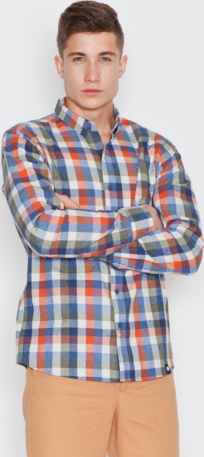 Viacfarebná košeľa V010 Multicolor Veľkosť: M