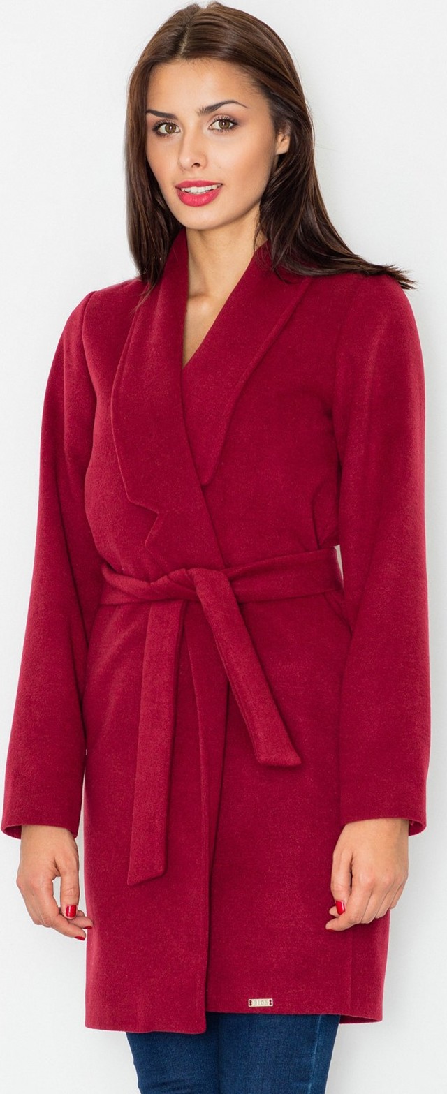 Bordový jesenný kabátik M531 Deep red Veľkosť: M