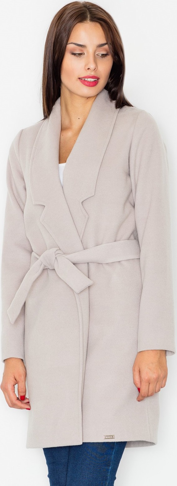 Béžový jesenný kabátik M531 Beige Veľkosť: M