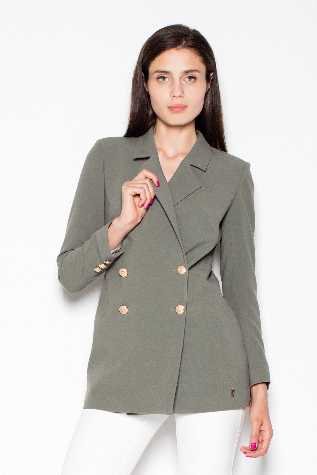 Dvojradové sako VT088 Olive green Veľkosť: M