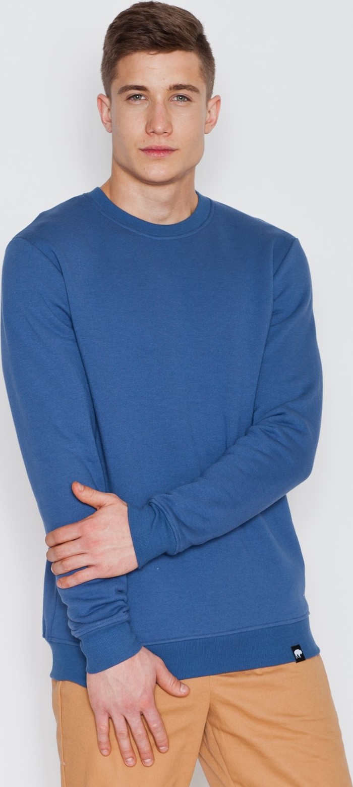 Modrá bavlnená mikina V005 Blue Veľkosť: S