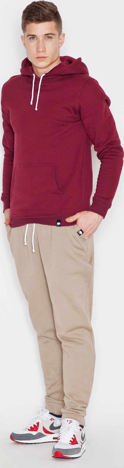 Béžové tepláky V011 Beige Veľkosť: S