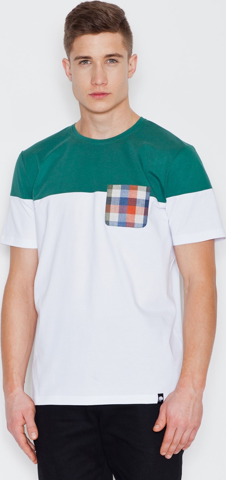Zeleno-biele tričko V024 Green Veľkosť: 2XL