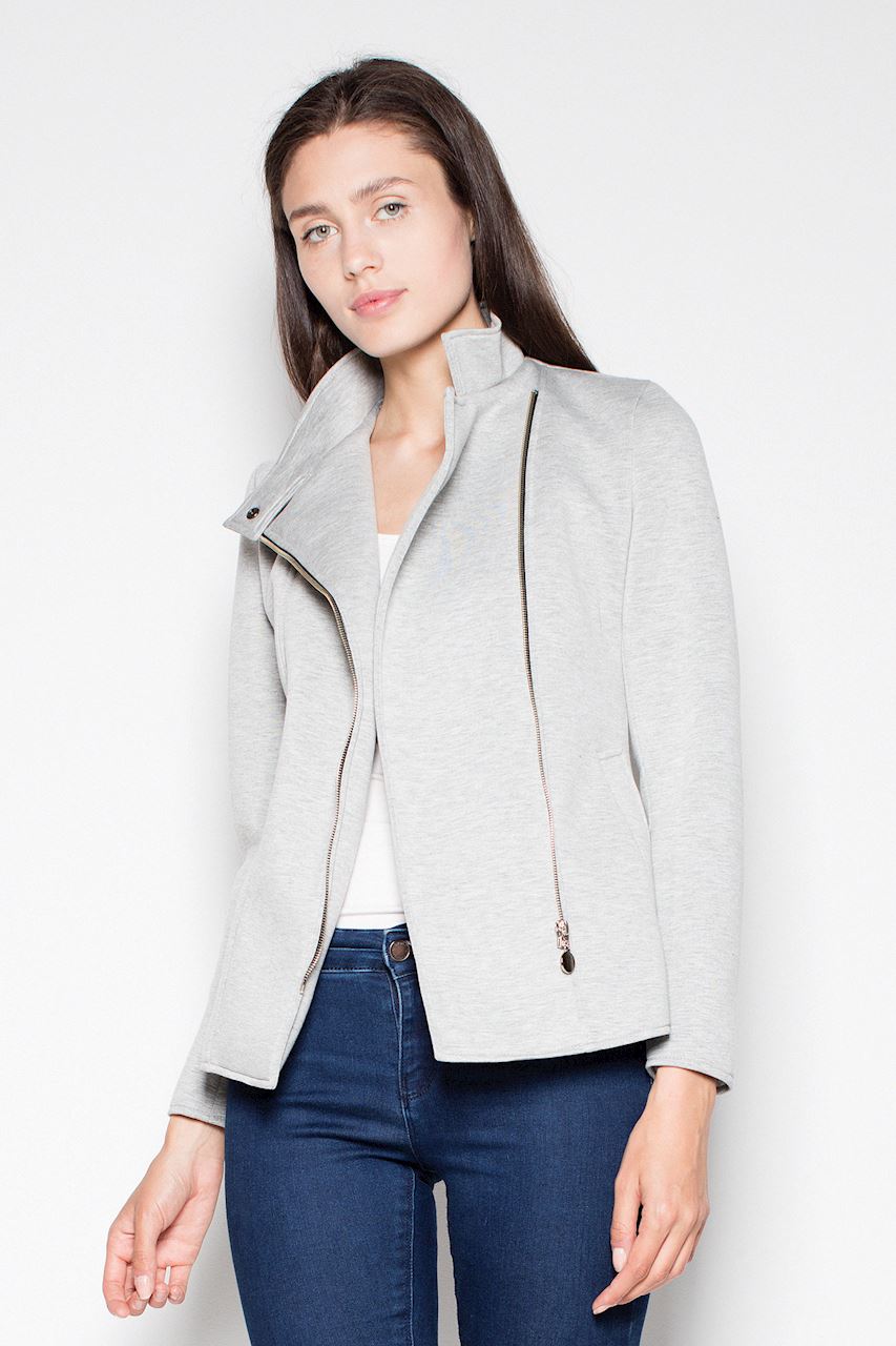 Svetlo sivá krátka bunda VT034 Light grey Veľkosť: S