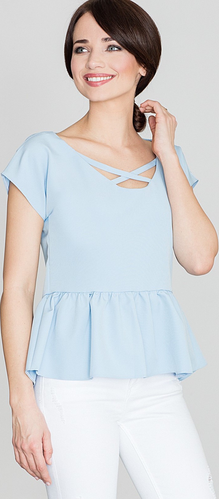 Modrá blúzka K396 Blue Veľkosť: S/M