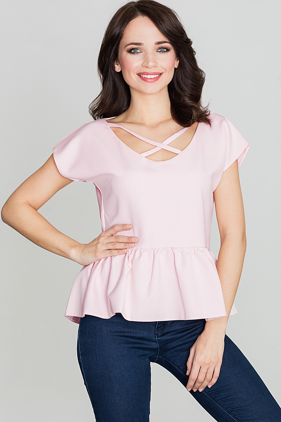 Ružová blúzka K396 Pink Veľkosť: L/XL