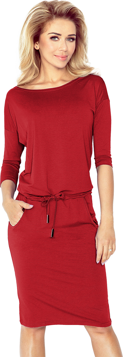 Športové červené šaty FEDERICA 13-66 Veľkosť: XS