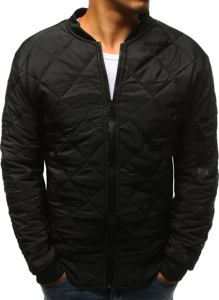 Pánska prešívaná čierna bomber bunda tx2215 Veľkosť: M