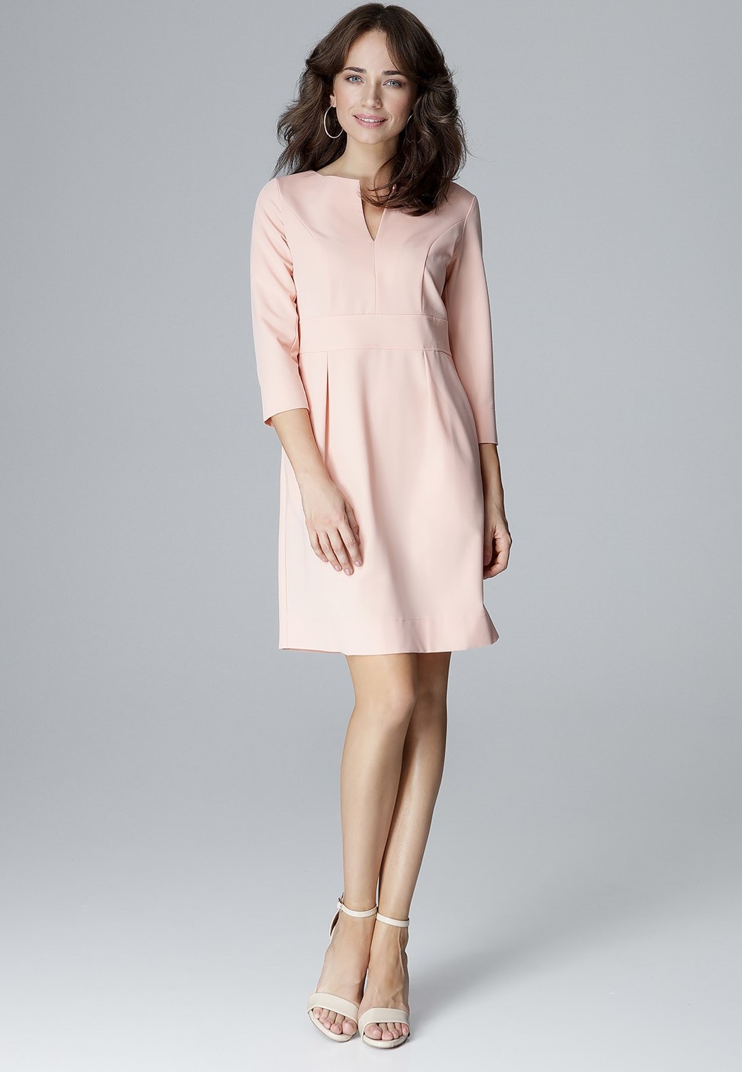 Ružové elegantné šaty L004 Veľkosť: L