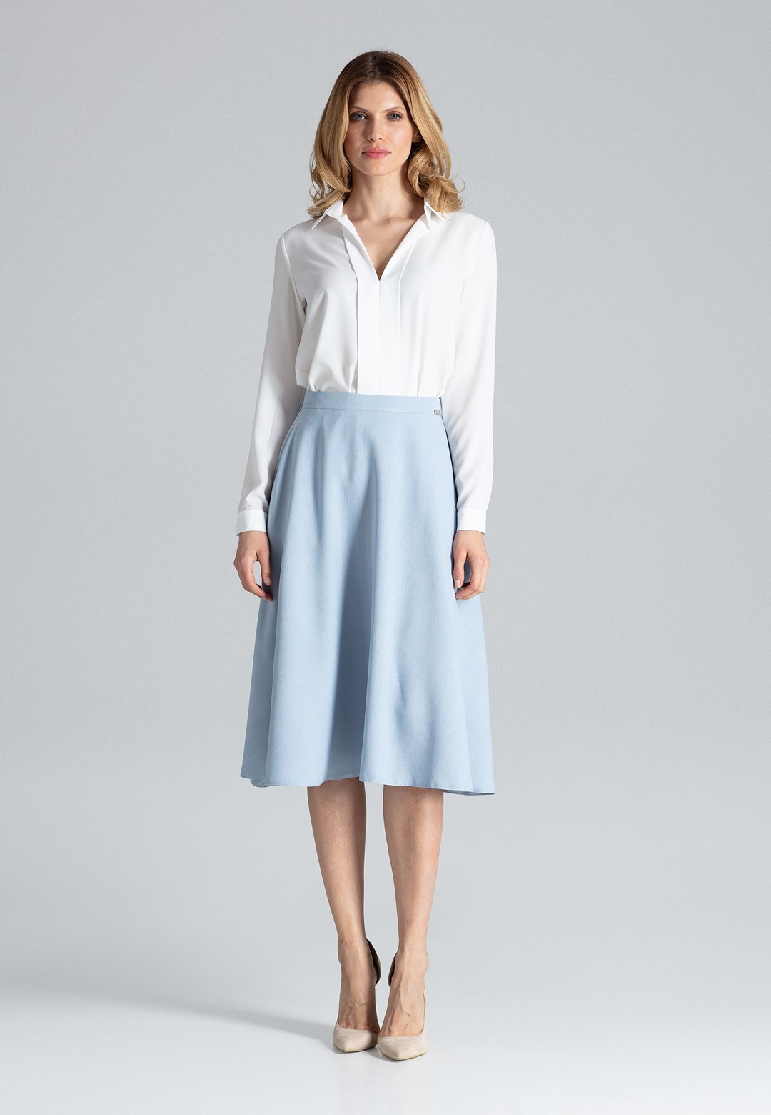 Modrá vzdušná sukňa M628 Light Blue Veľkosť: XL