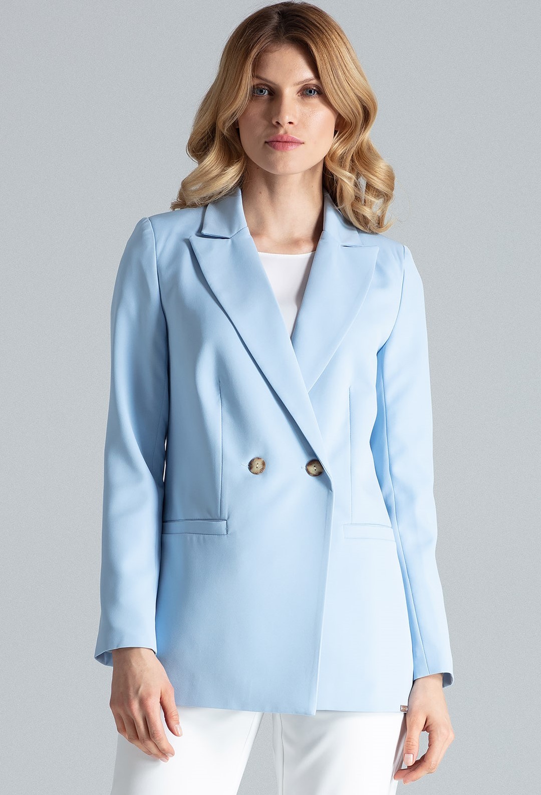 Dámske modré sako M642 Blue Veľkosť: M