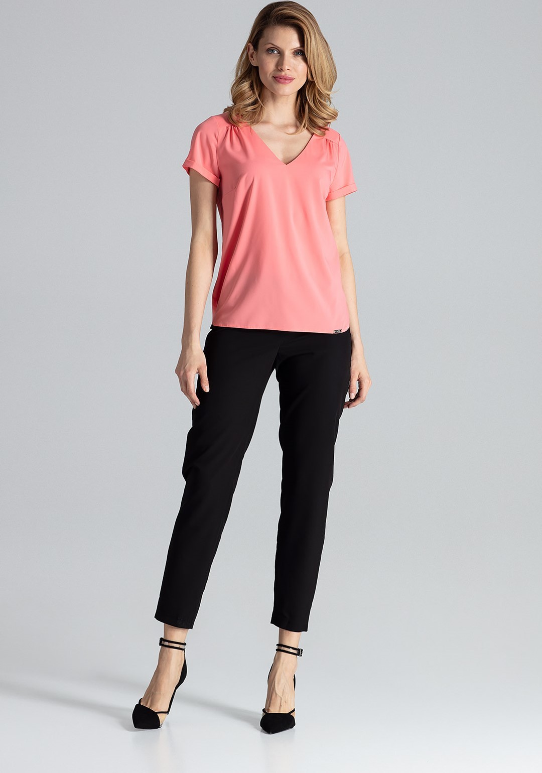 Marhuľová dámska blúzka M665 Coral Veľkosť: S