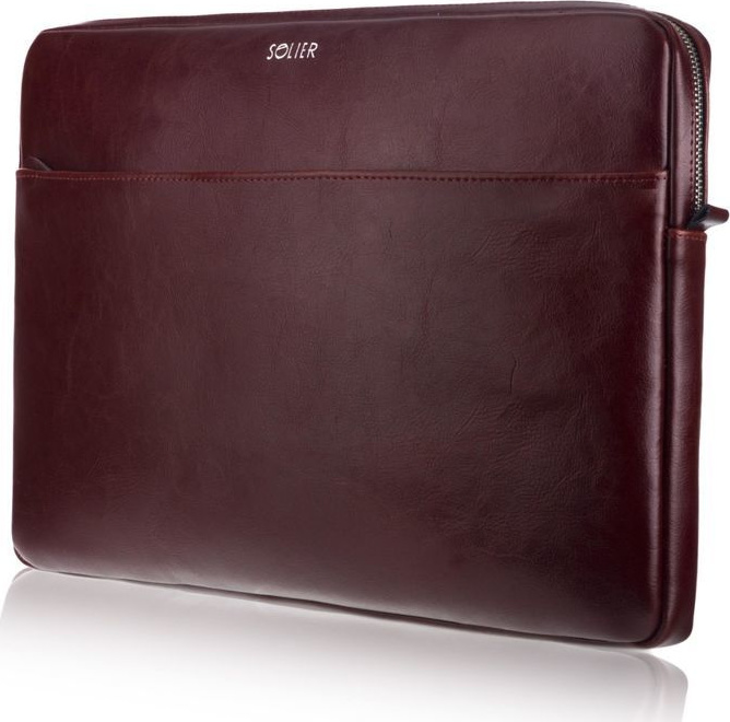 Vínové kožené púzdro pre notebook 15" SA24A 15CALI BURGUNDY Veľkosť: ONE SIZE