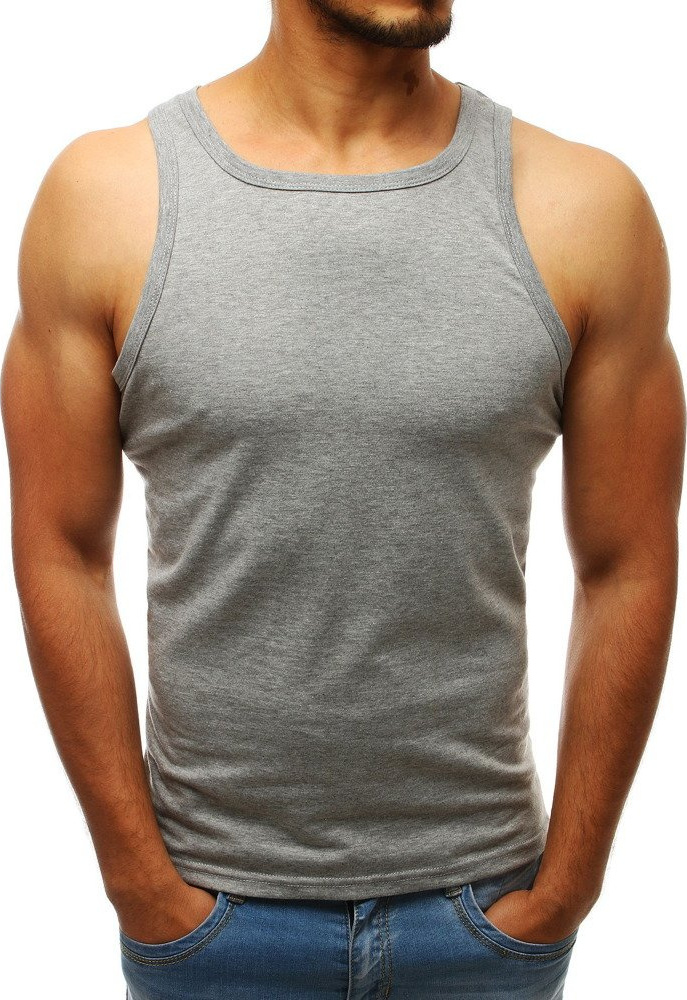 Pánske tielko bez potlače sivé rx3587 Veľkosť: 2XL