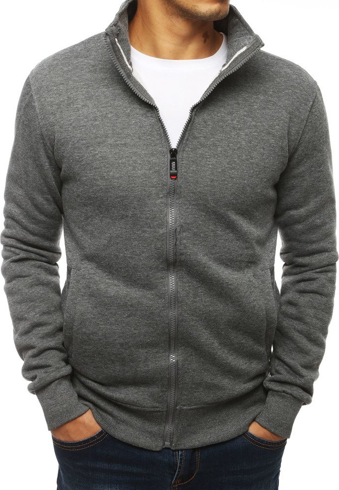 Antracitová zapínacia mikina bx4111 Veľkosť: M