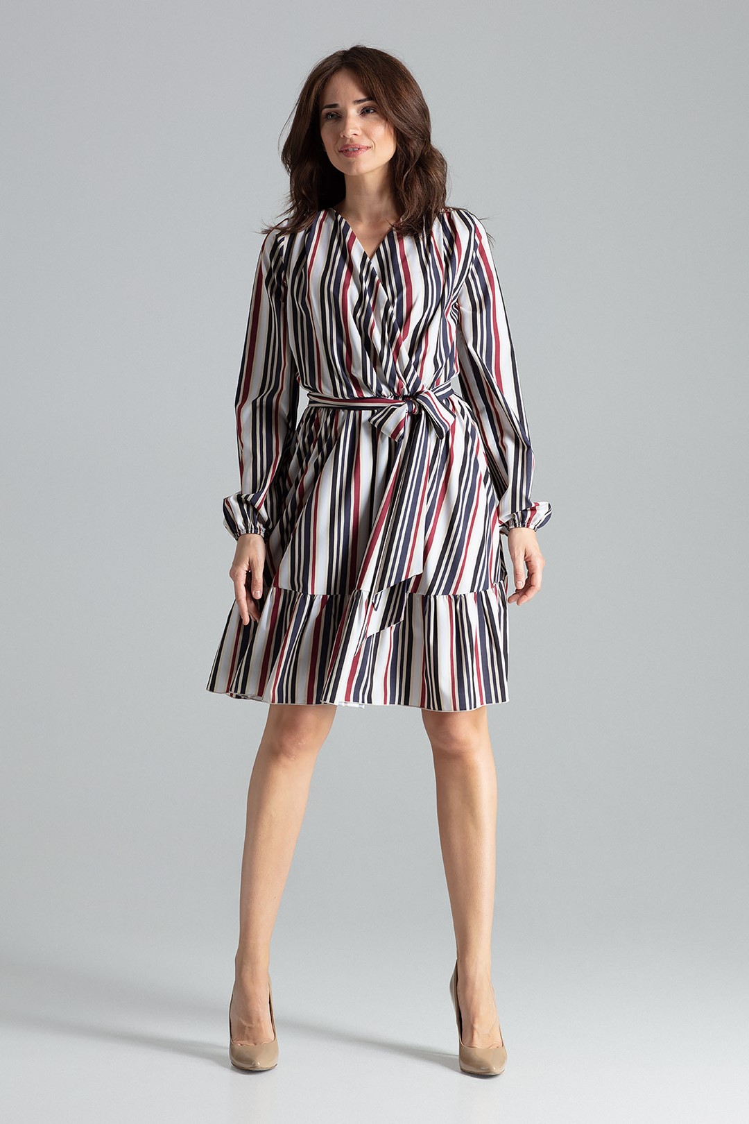 Elegantné volánové šaty L053 Pattern 110 Veľkosť: XL