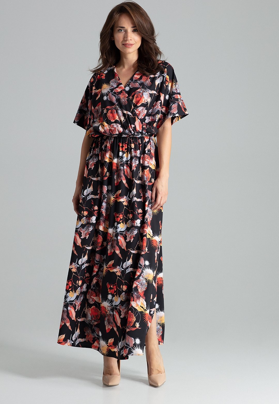 Dlhé elegantné šaty L055 Pattern 109 Veľkosť: 2XL