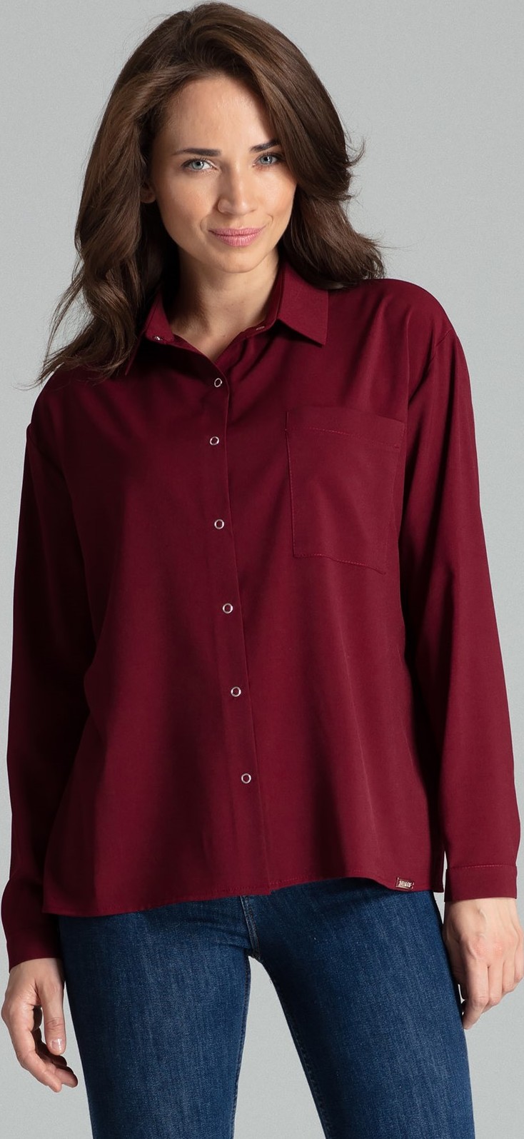 Basic košeľa L059 Deep Red Veľkosť: S