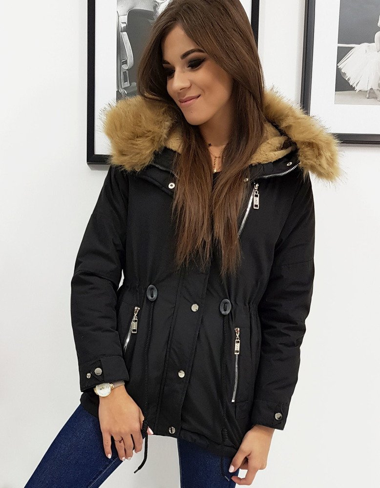 Čierna parka s odnímateľnou podšívkou ERICA ty1014 Veľkosť: L