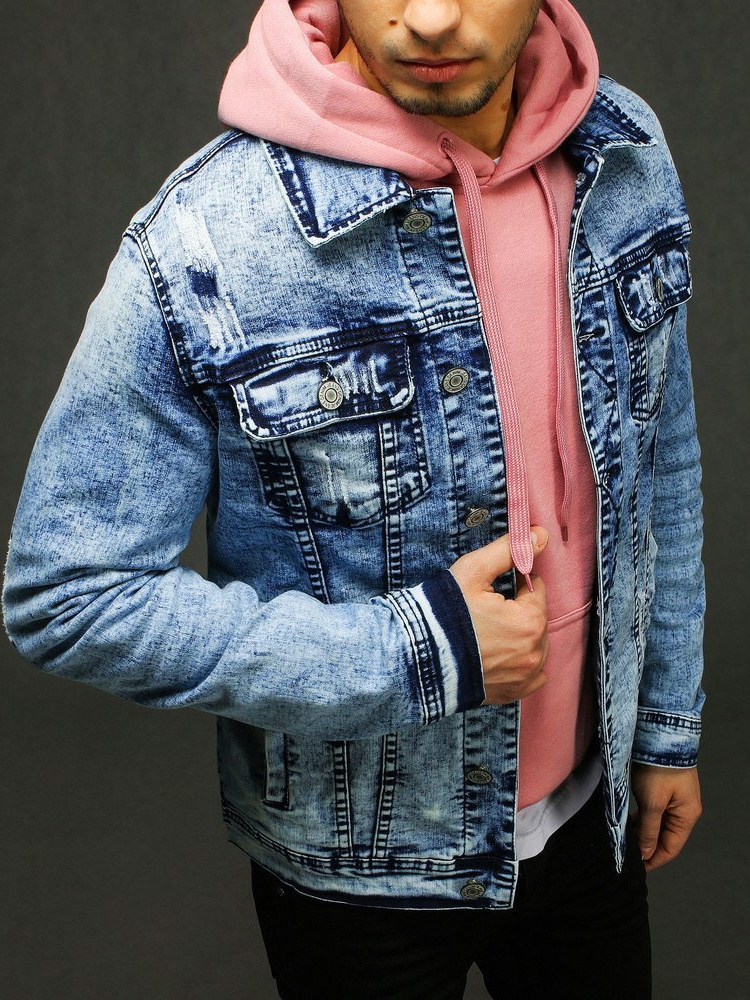 Pánska modrá džínsová bunda TX3224 Veľkosť: S