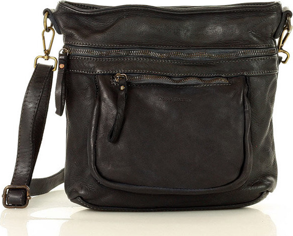 MARCO MAZZINI dámska čierna kožená kabelka v60b Veľkosť: ONE SIZE