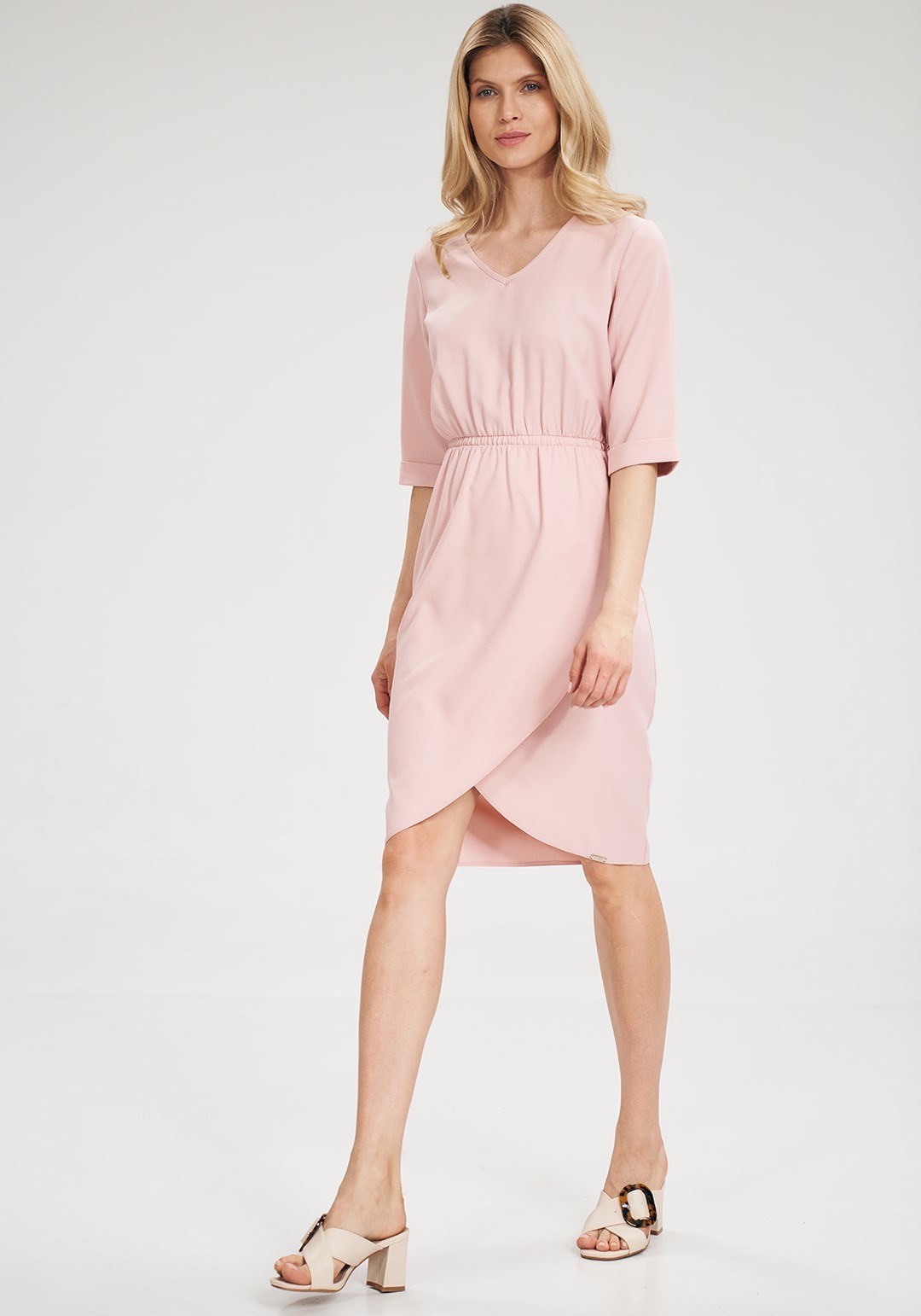 Svetlo ružové šaty M702 Pink Veľkosť: L