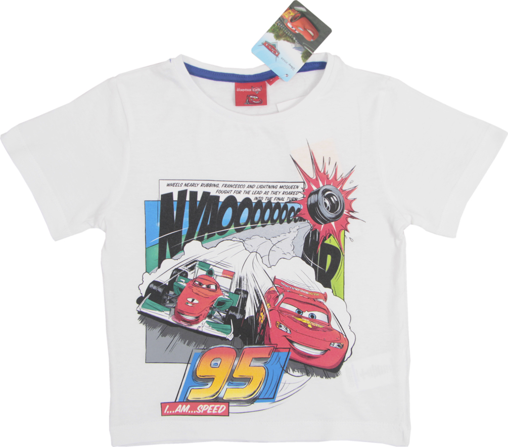 Cars biele chlapčenské tričko 95 Veľkosť: 98