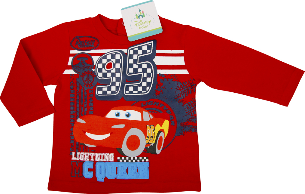 Cars červené tričko pre chlapcov Veľkosť: 74