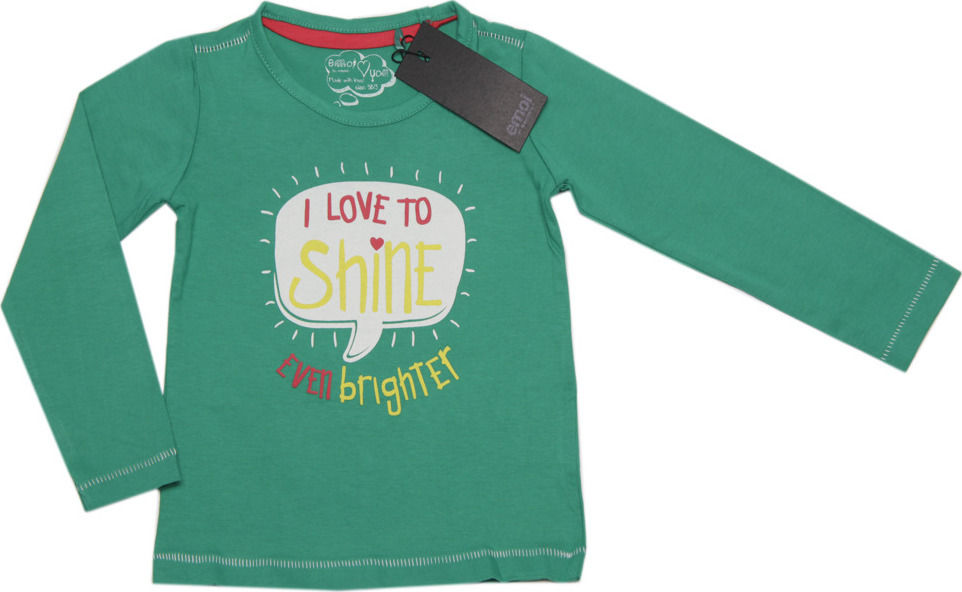 Emoi Zelené tričko s dlhým rukávom Veľkosť: 104