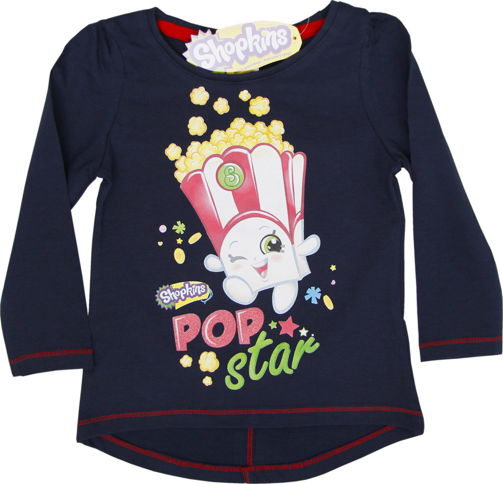 Shopkins Modré tričko POP STAR Veľkosť: 98