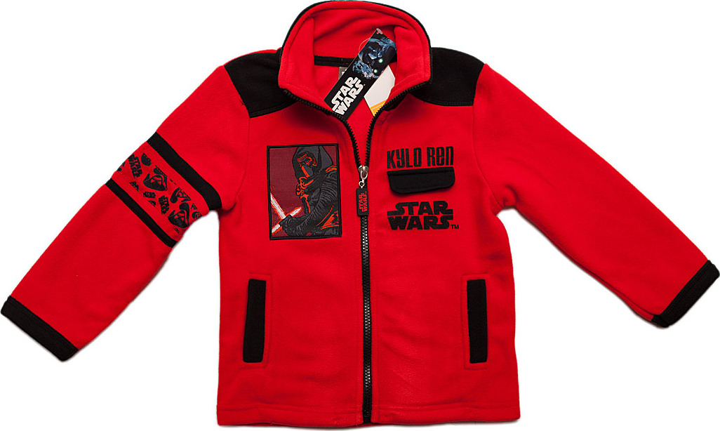 Star Wars červená chlapčenská mikina na zips Veľkosť: 104