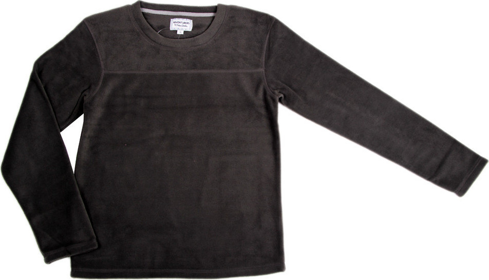 Chlapčenská teplá hnedá mikina s dlhým rukávom Veľkosť: 156