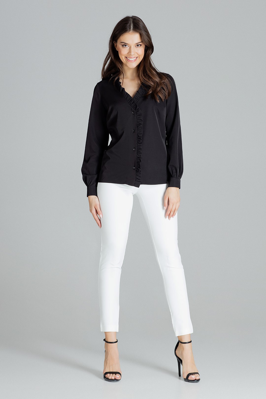 Čierna dámska blúzka L077 Black Veľkosť: M