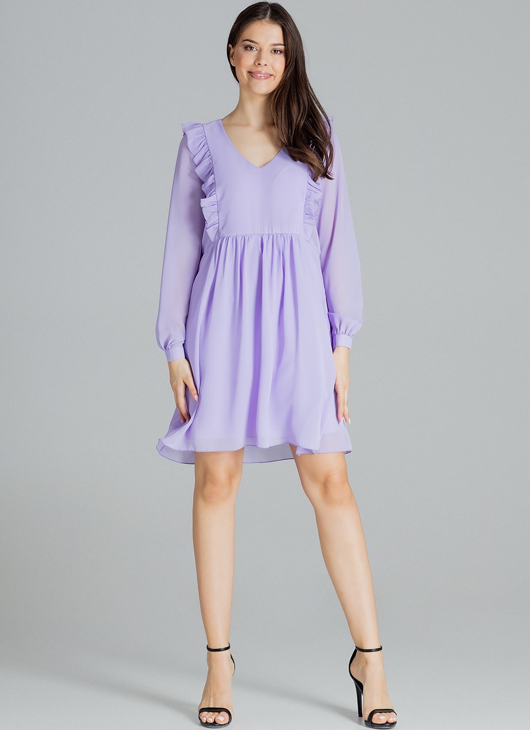 Šifónové šaty L083 Violet Veľkosť: L