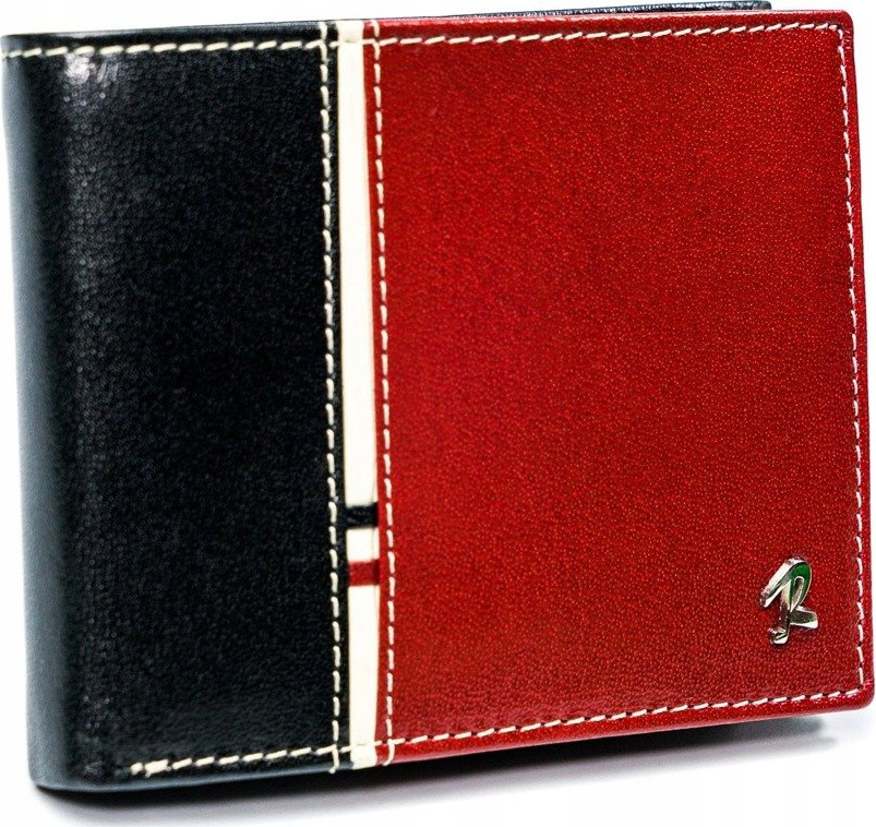 Pánska čierno-červená peňaženka L028 324-RBA-D BLACK-RED Veľkosť: ONE SIZE
