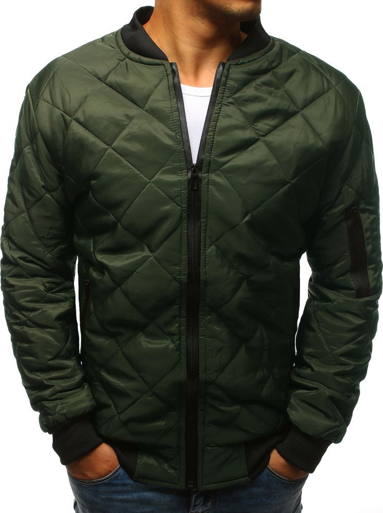 Pánska prešívaná zelená bomber bunda tx2216 Veľkosť: M