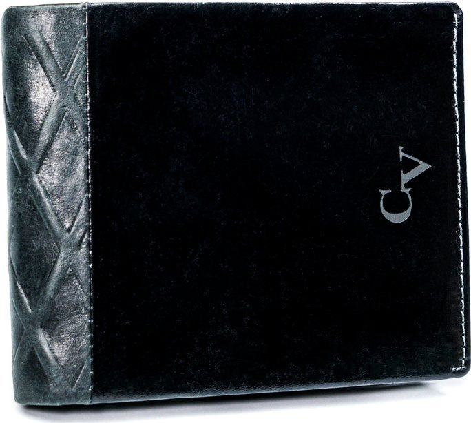 Pánska čierna kožená peňaženka Cavaldi B014 N7-IVT BLACK Veľkosť: ONE SIZE