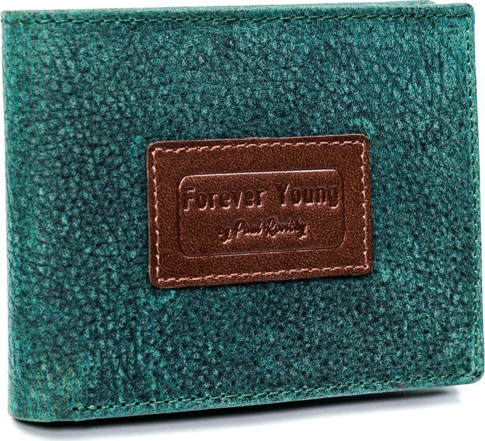 Pánska zelená kožená peňaženka Forever Young F012 N951-VTP GREEN Veľkosť: ONE SIZE