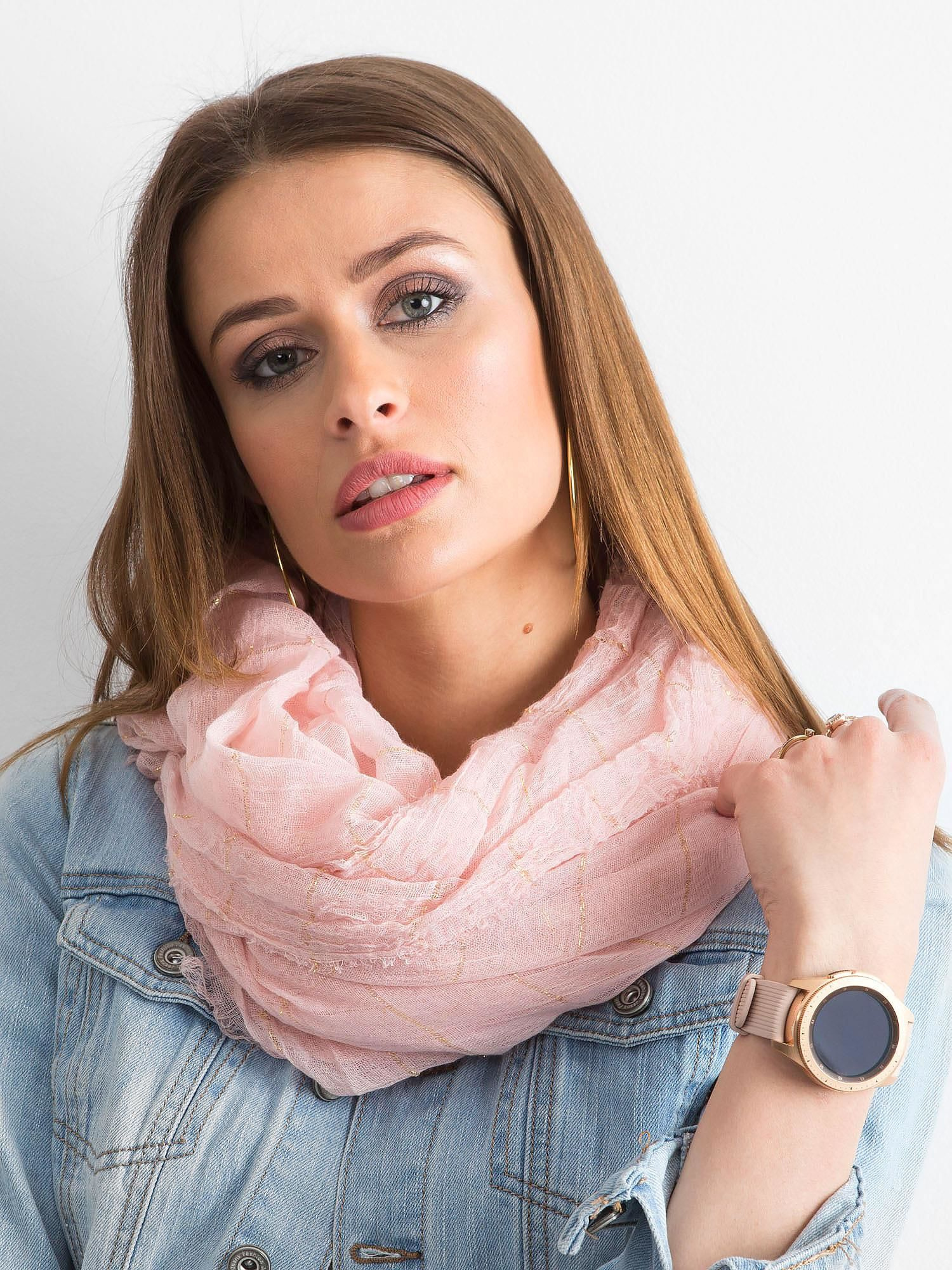 Svetloružová dámska šatka AT-CH-ST-858.34P-light pink Veľkosť: ONE SIZE