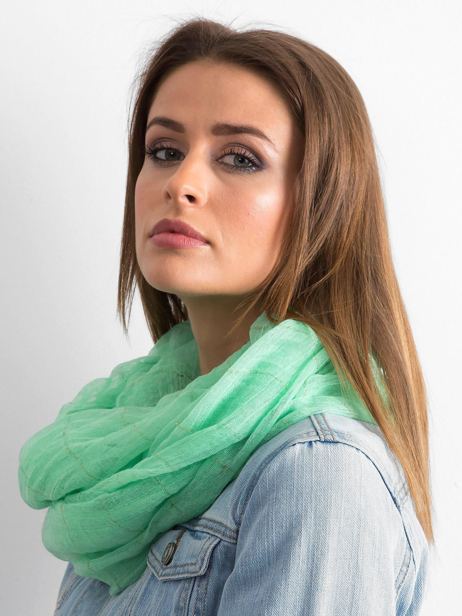 Svetlozelená dámska šatka AT-CH-ST-858.34P-light green Veľkosť: ONE SIZE