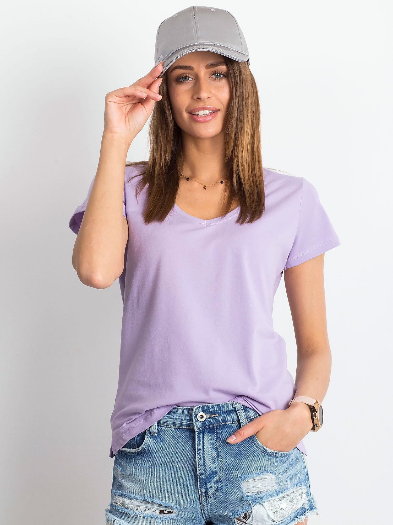 Dámske svetlofialové tričko RV-TS-4837.19P-light purple Veľkosť: XS