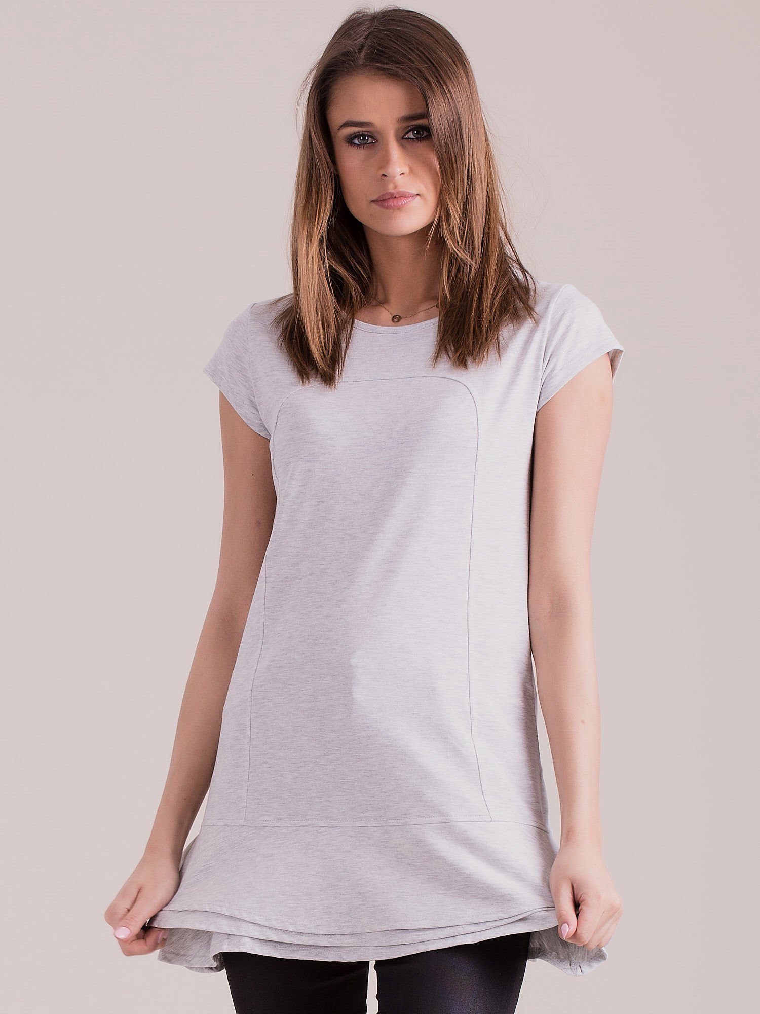 Šedá dámska tunika PL-SK-1620.08-light gray Veľkosť: S