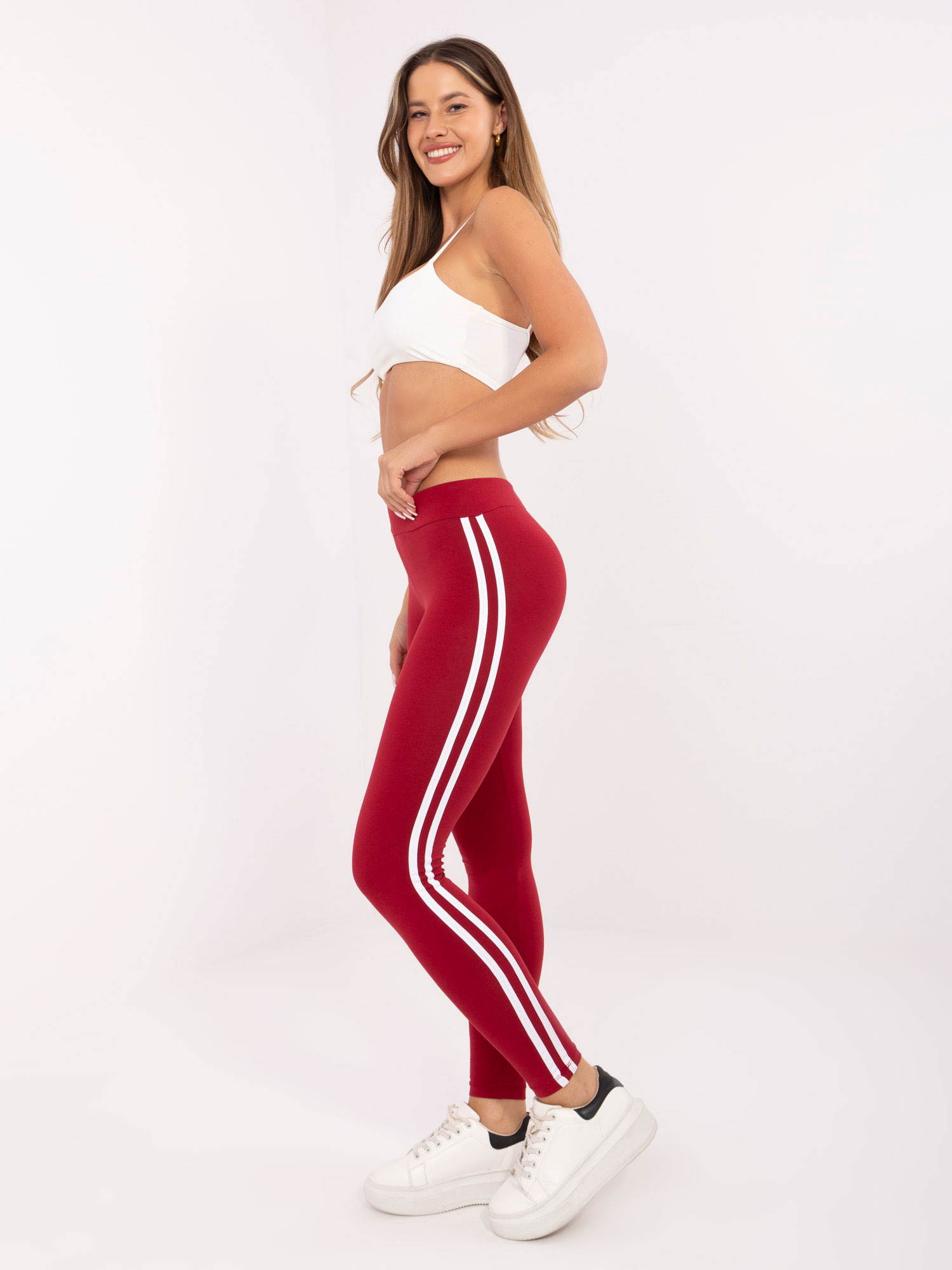 Dámske vínové legíny RV-LG-4954.53-burgundy Veľkosť: S