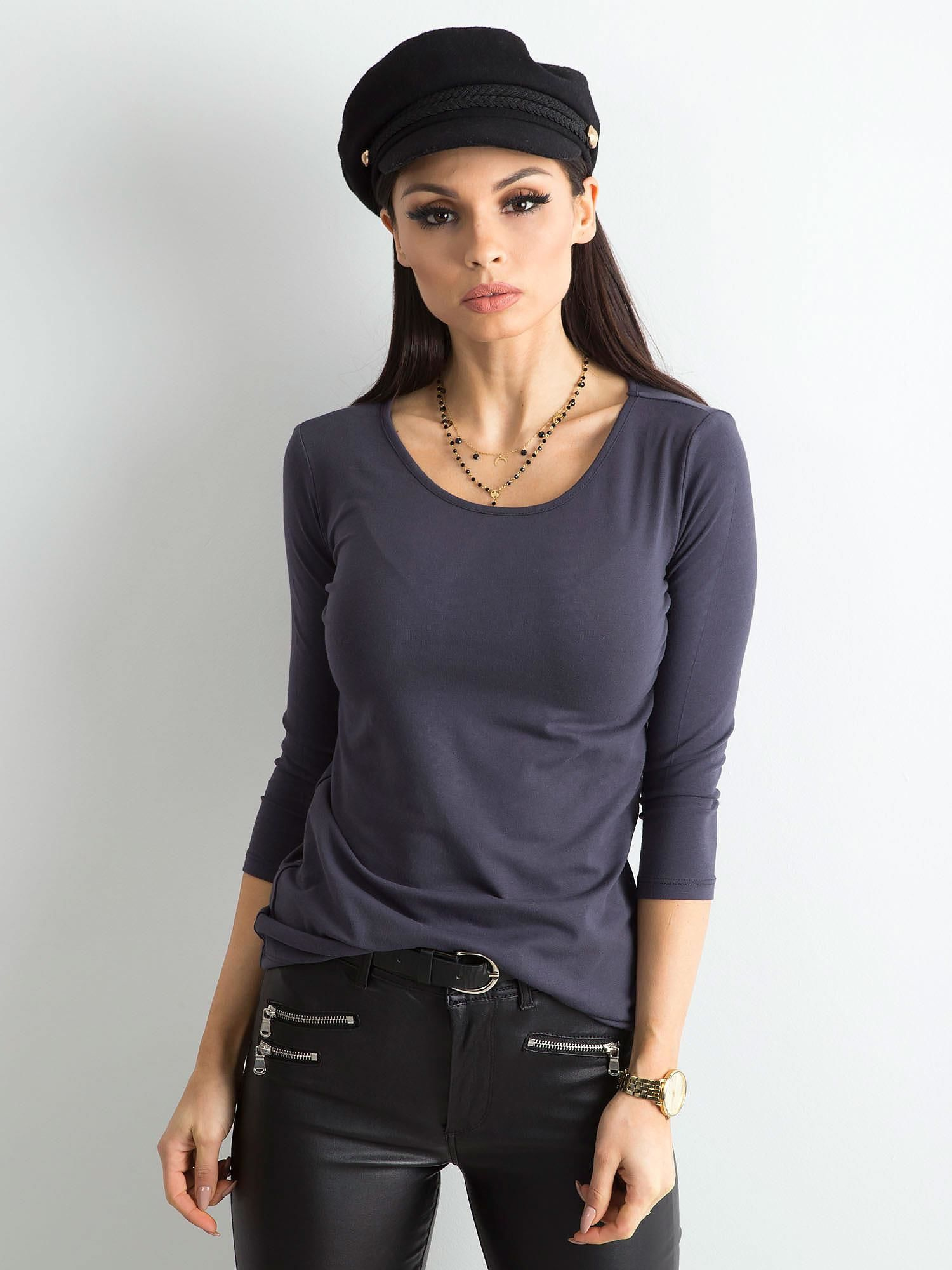 Dámske šedé tričko RV-BZ-4690.70-dark grey Veľkosť: XS
