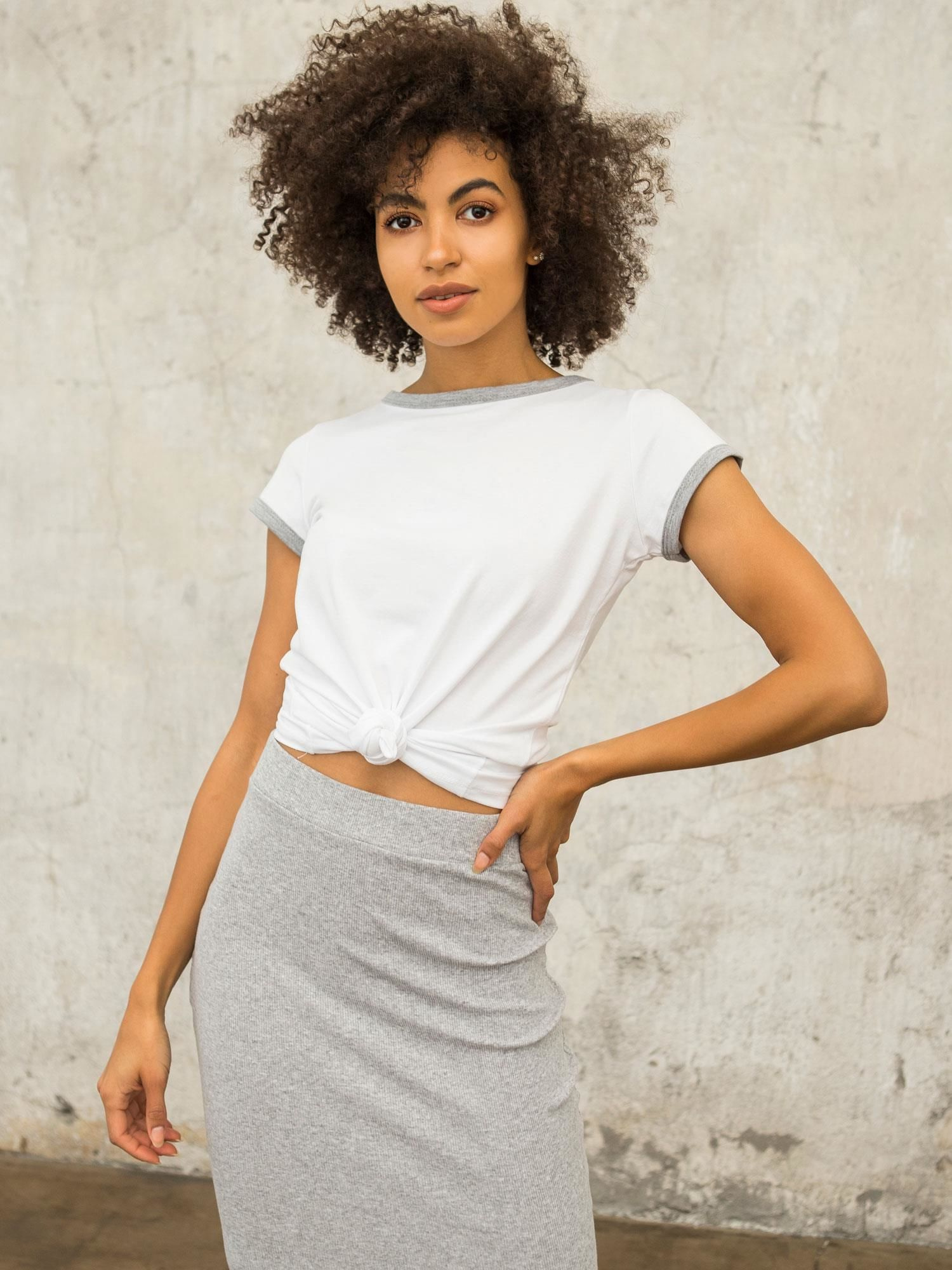 Dámske biele tričko RV-BZ-5234.11P-white Veľkosť: XL