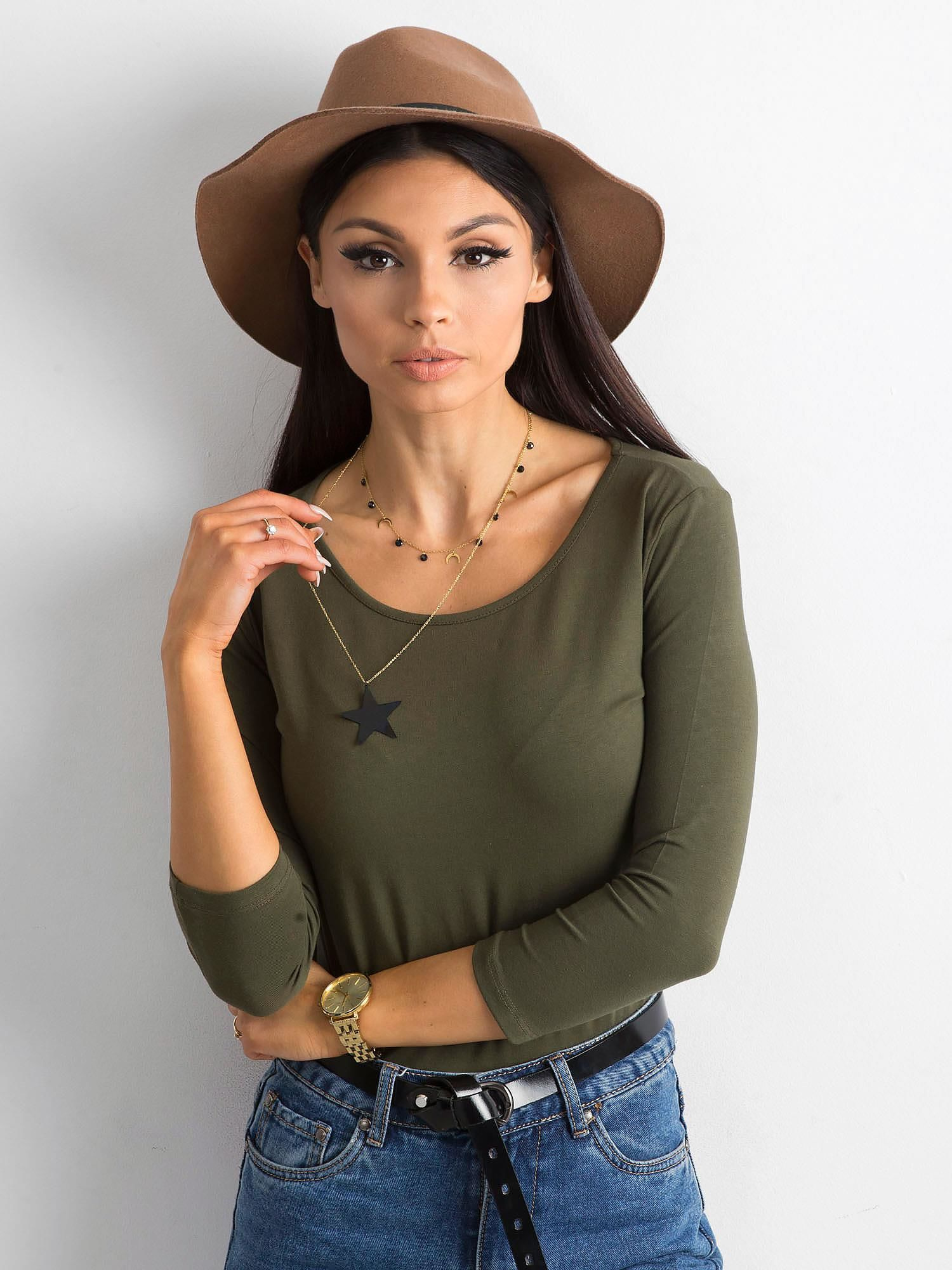 Dámske zelené tričko RV-BZ-4690.37-khaki Veľkosť: S